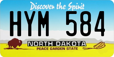ND license plate HYM584
