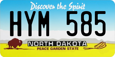 ND license plate HYM585