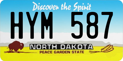 ND license plate HYM587