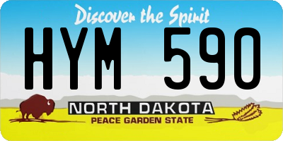 ND license plate HYM590