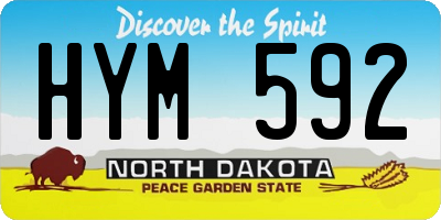 ND license plate HYM592