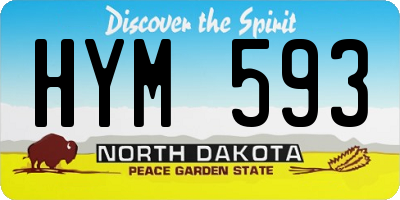 ND license plate HYM593
