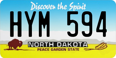 ND license plate HYM594