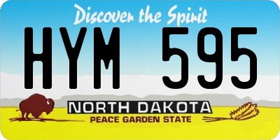ND license plate HYM595