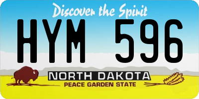 ND license plate HYM596