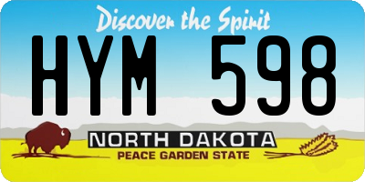 ND license plate HYM598