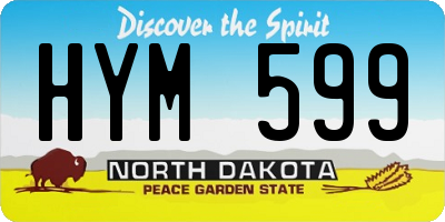 ND license plate HYM599