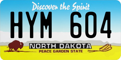 ND license plate HYM604