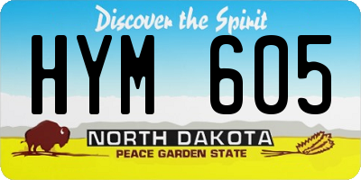 ND license plate HYM605