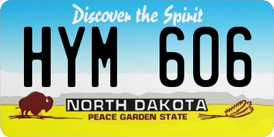 ND license plate HYM606