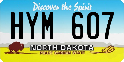 ND license plate HYM607