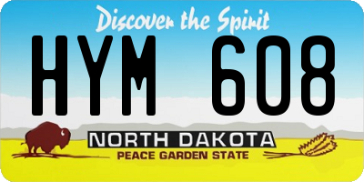 ND license plate HYM608