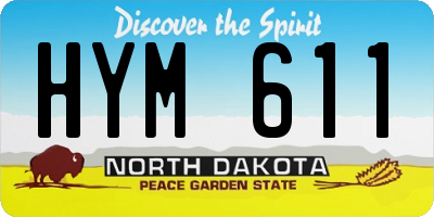 ND license plate HYM611
