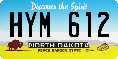 ND license plate HYM612