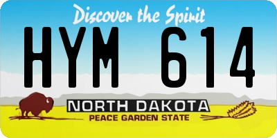ND license plate HYM614