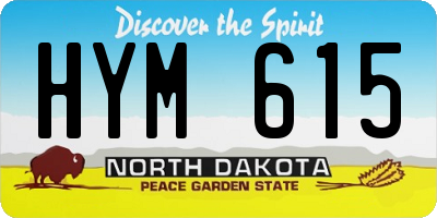 ND license plate HYM615