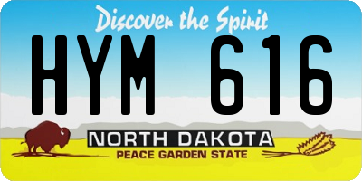 ND license plate HYM616