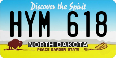 ND license plate HYM618