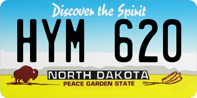 ND license plate HYM620