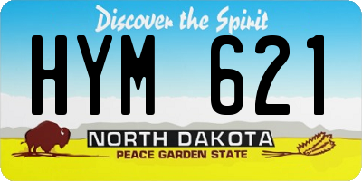 ND license plate HYM621
