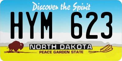 ND license plate HYM623