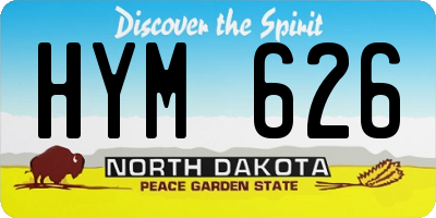 ND license plate HYM626