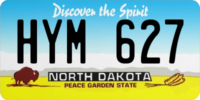 ND license plate HYM627