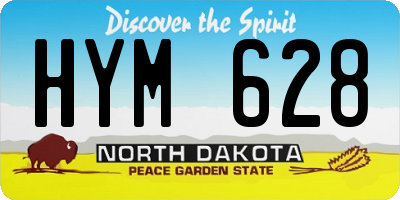 ND license plate HYM628