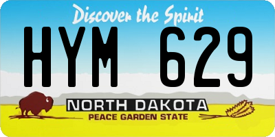 ND license plate HYM629
