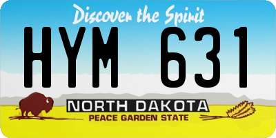ND license plate HYM631