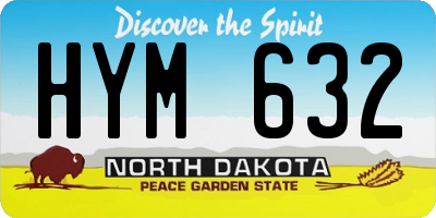 ND license plate HYM632