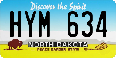 ND license plate HYM634