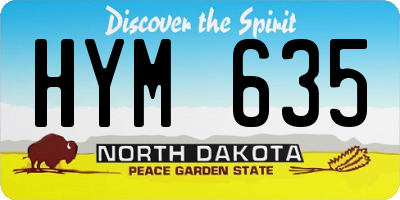 ND license plate HYM635