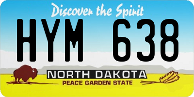 ND license plate HYM638