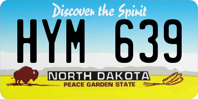 ND license plate HYM639