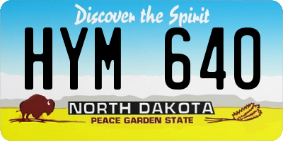 ND license plate HYM640
