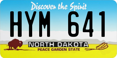 ND license plate HYM641