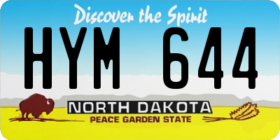 ND license plate HYM644