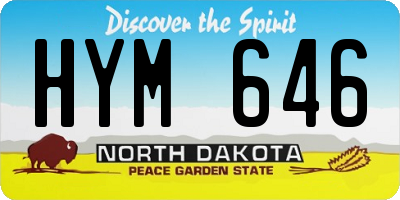ND license plate HYM646