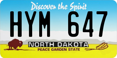 ND license plate HYM647