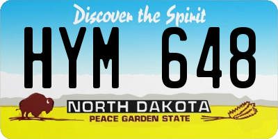 ND license plate HYM648