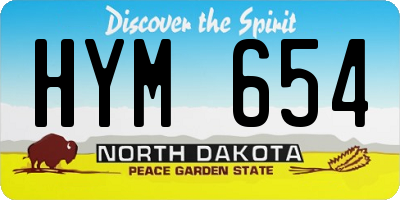 ND license plate HYM654