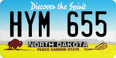 ND license plate HYM655