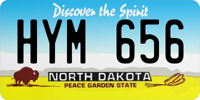 ND license plate HYM656