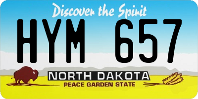 ND license plate HYM657