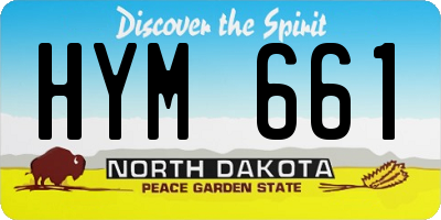 ND license plate HYM661