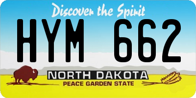 ND license plate HYM662
