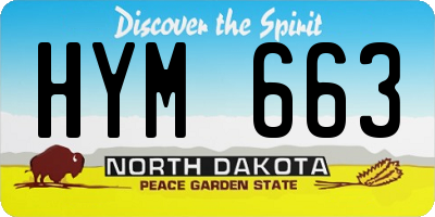 ND license plate HYM663