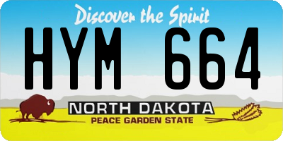 ND license plate HYM664