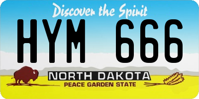 ND license plate HYM666